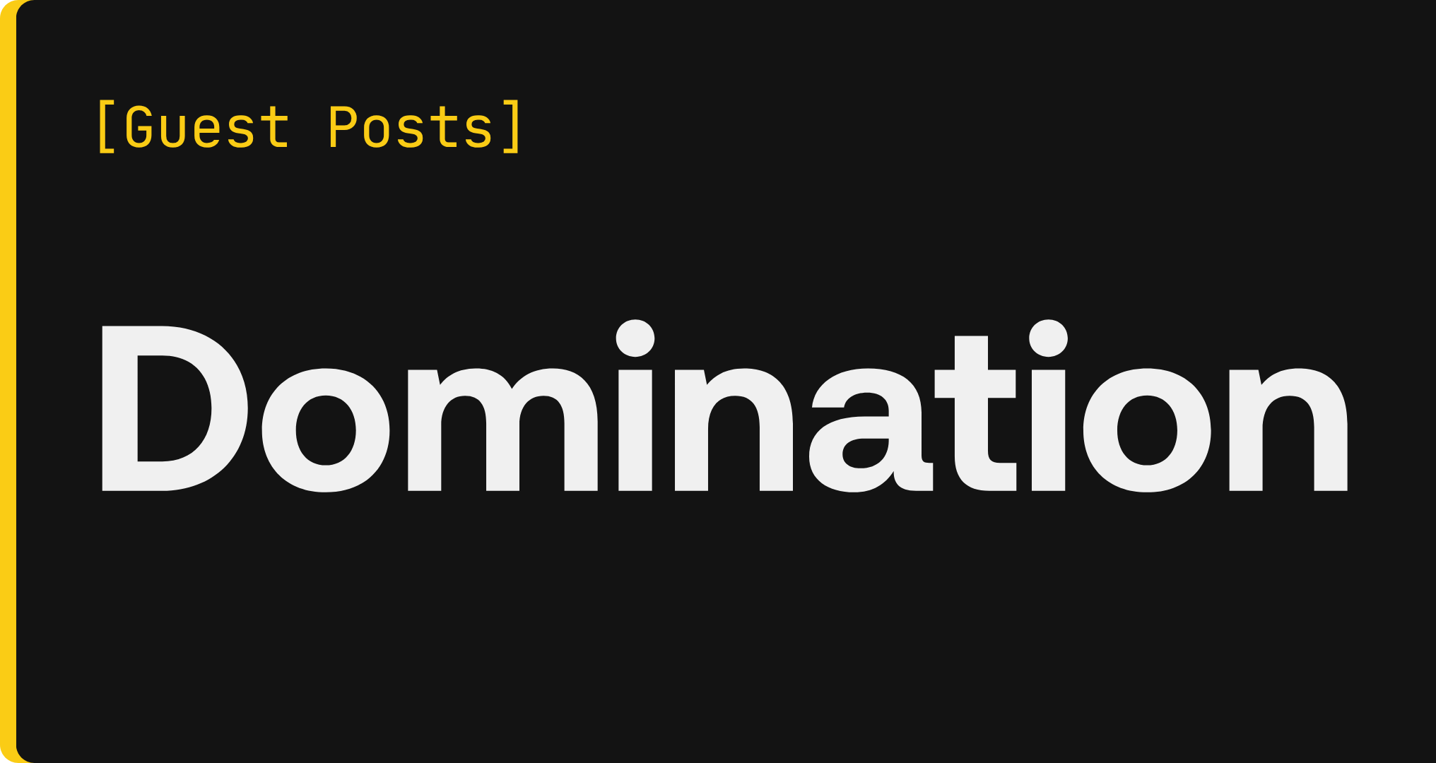Domination Package Guest Post