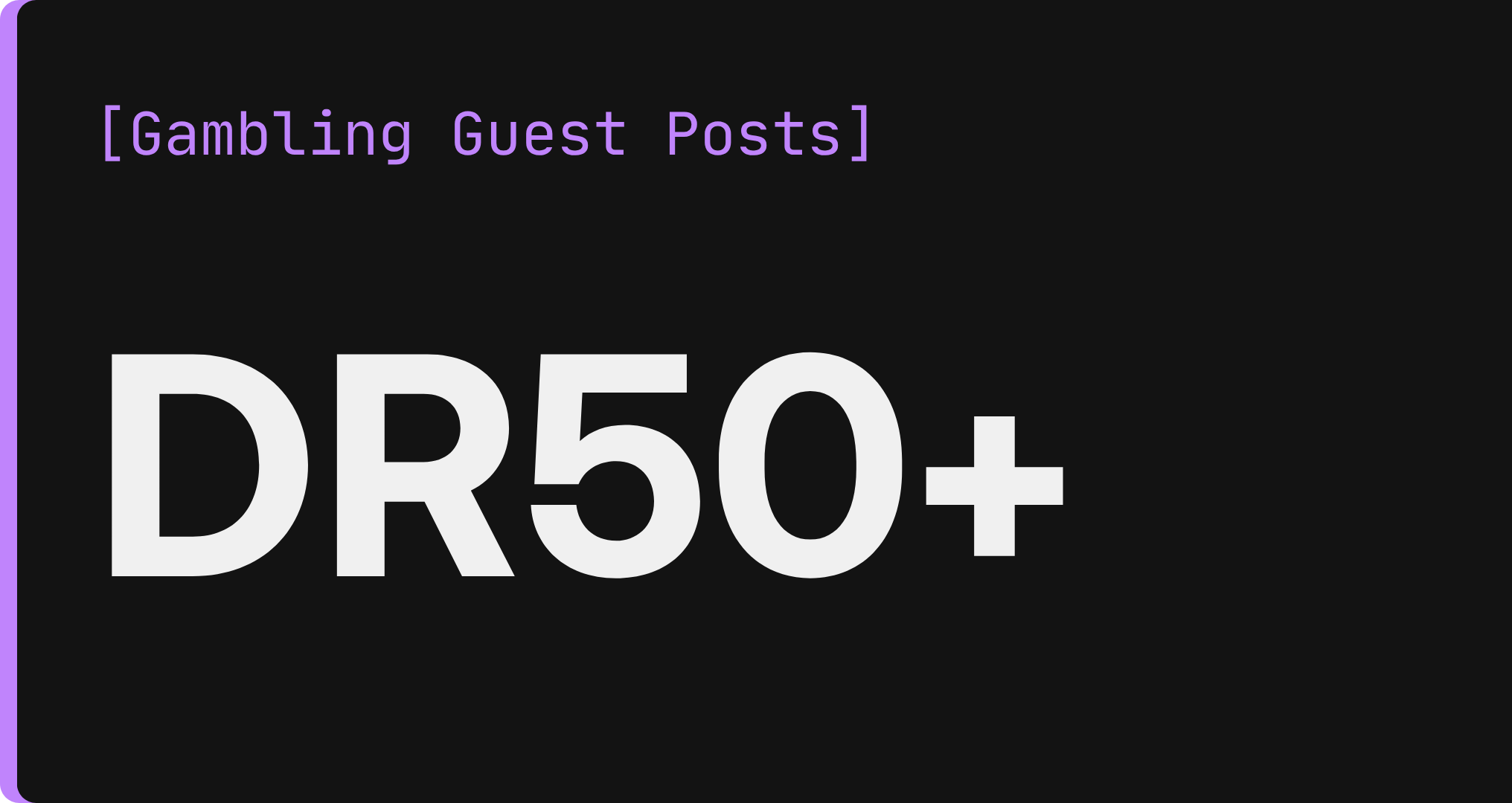 DR 50+ Gambling Guest Post