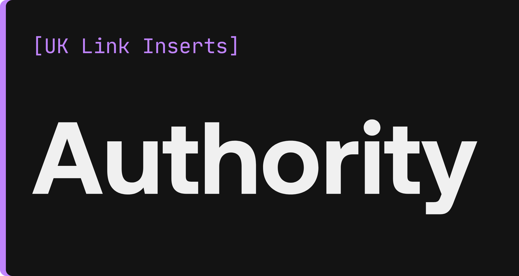 Authority Package UK Link Insertion Recurring